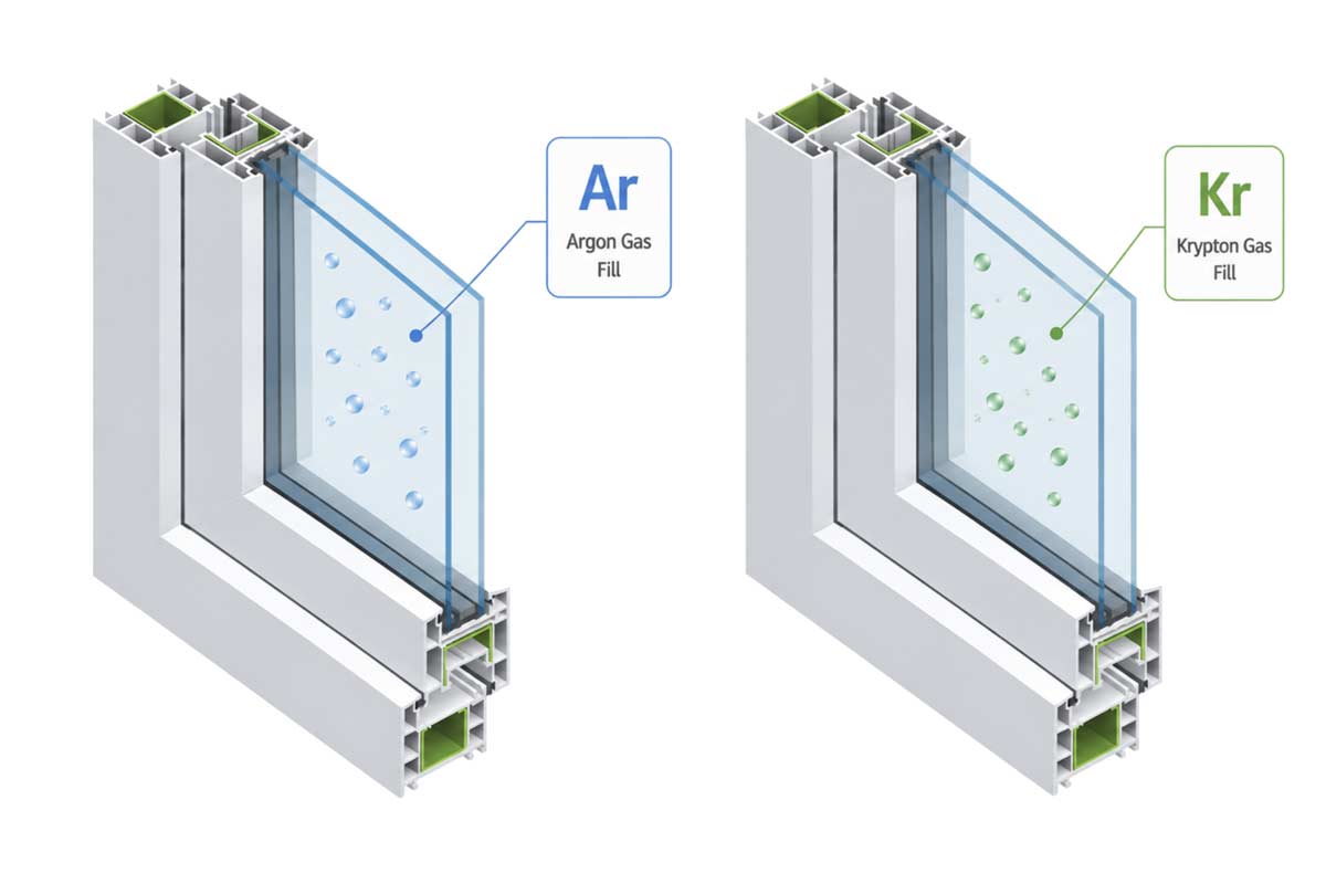 Glass and Energy Efficiency Options: Argon or Krypton Gas Fills